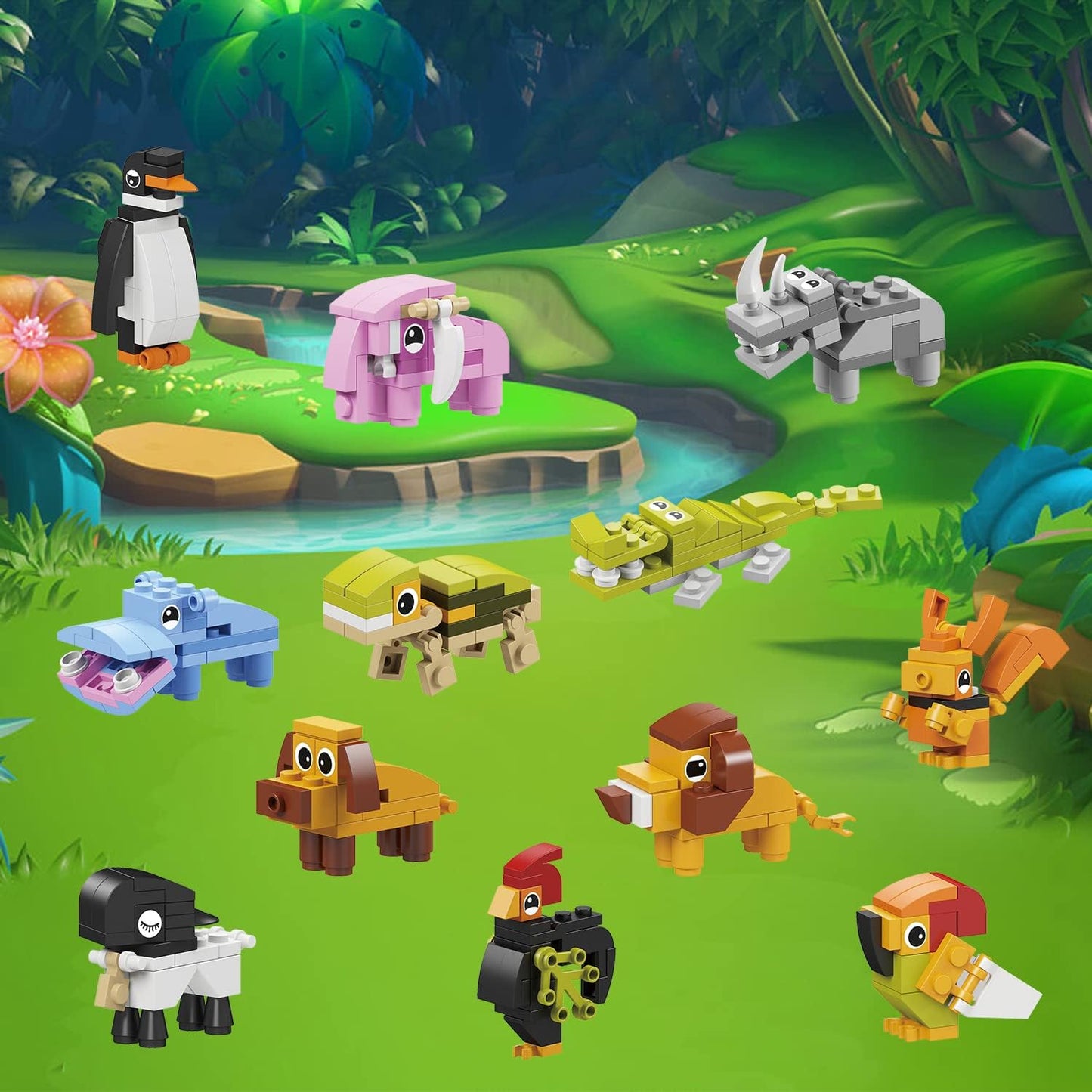 Minibloques de construcción de animales – Figuras de animales coleccionables - CA207