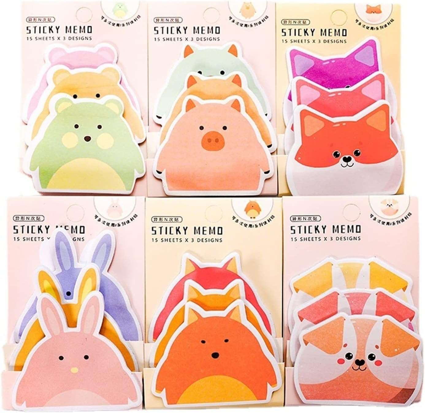 Notas adhesivas de animales kawaii – CA180