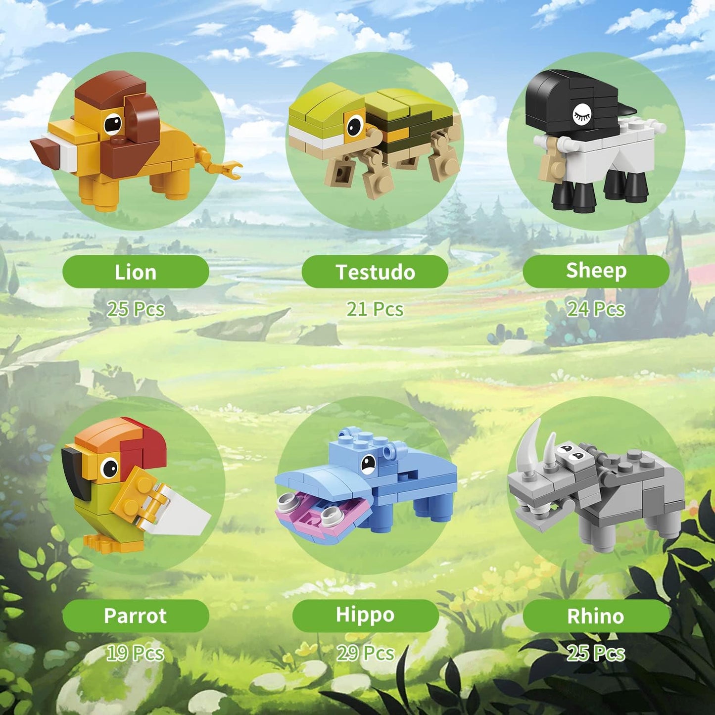 Minibloques de construcción de animales – Figuras de animales coleccionables - CA207