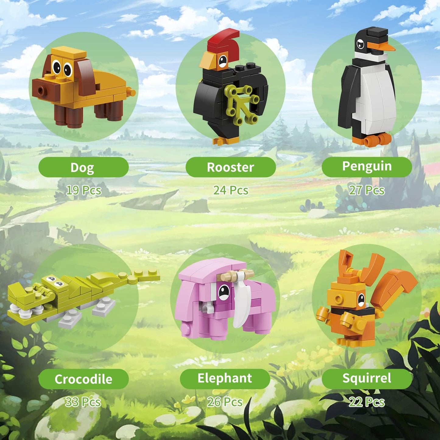 Minibloques de construcción de animales – Figuras de animales coleccionables - CA207