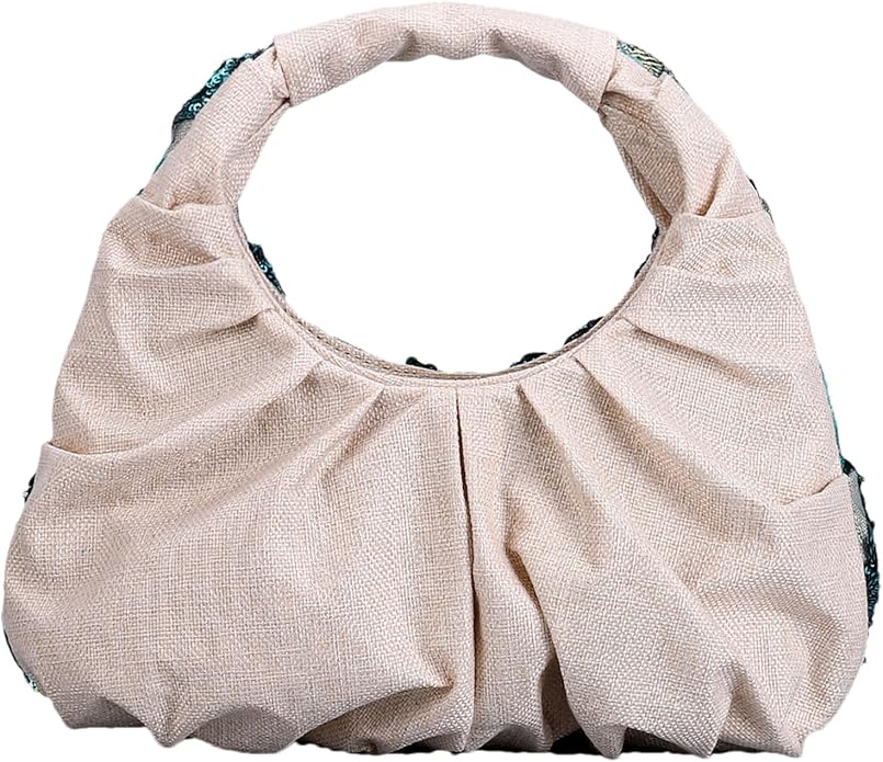 Floral Sequin Embroidered Tote Bag (CA153)