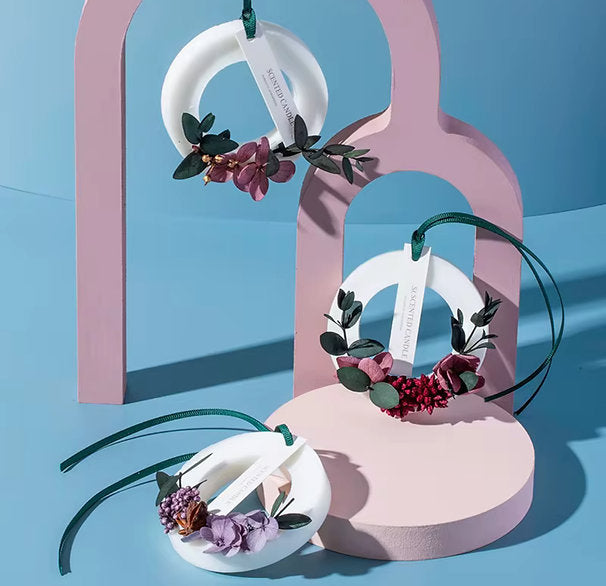 Bolsita de cera con aroma floral - Ambientador colgante decorativo - CA380