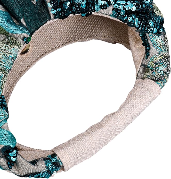 Floral Sequin Embroidered Tote Bag (CA153)