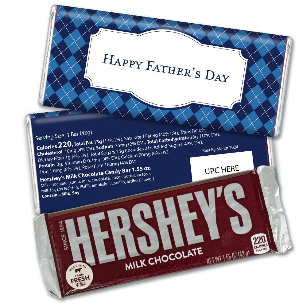 Father's Day Wrapped Milk Chocolate Hershey's Bar