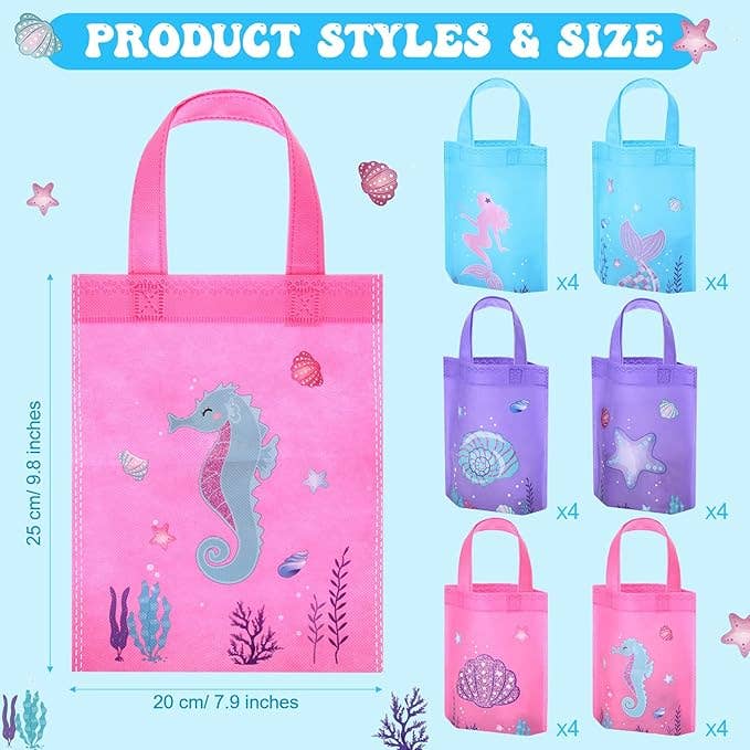 Mermaid Non-Woven Party Gift Bags