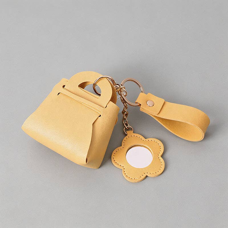 Faux PU Mini Bag Keychain