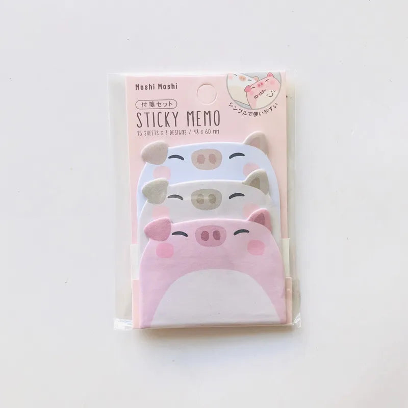 Notas adhesivas de animales kawaii - Bloc de notas adorable - CA179