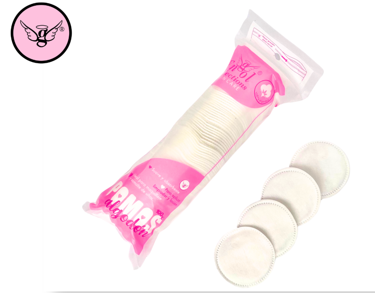 Cotton Round Pads – 100 Pack - POM-100