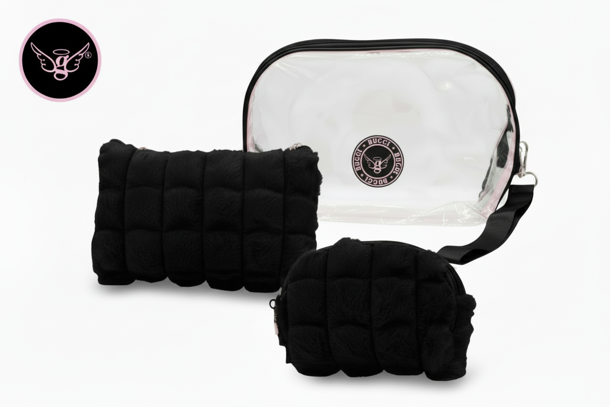 Plush and plastic Makeup bag CEN-262