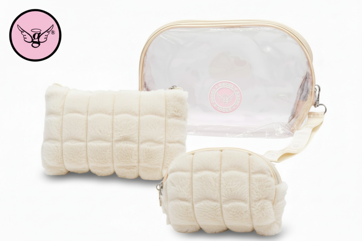 Plush and plastic Makeup bag CEN-262