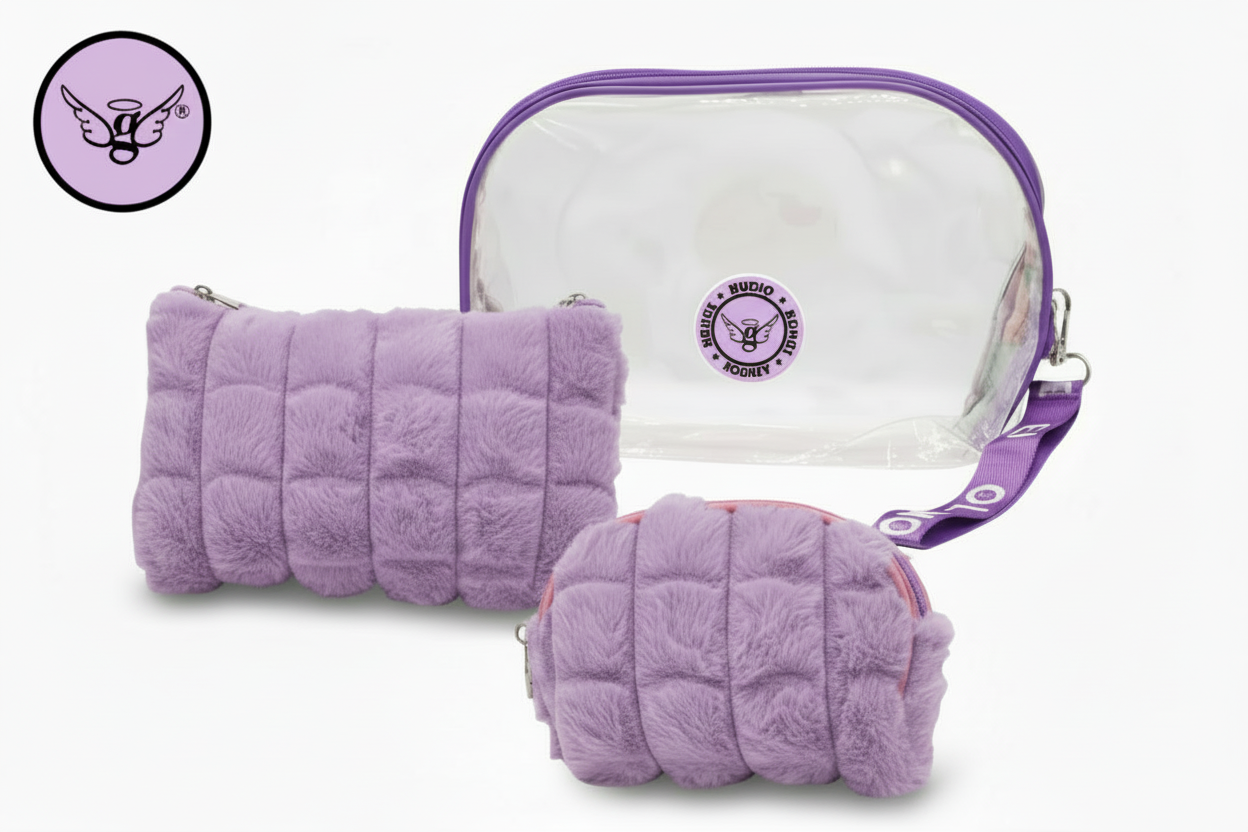 Plush and plastic Makeup bag CEN-262