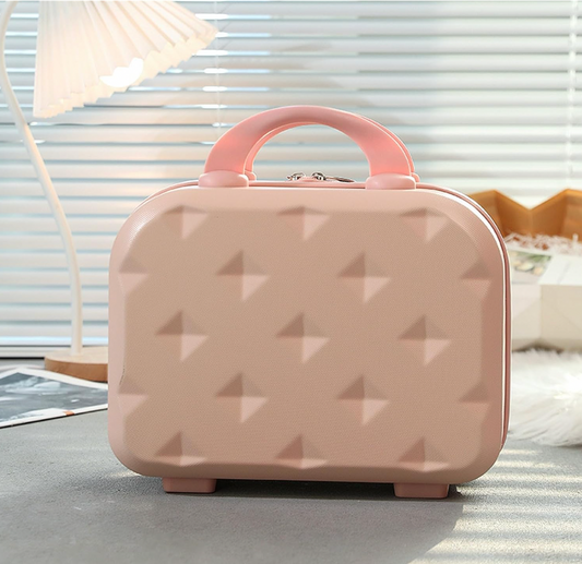 Travel Vanity Case – Rigid Makeup & Accessories Bag- Dimond Shapes