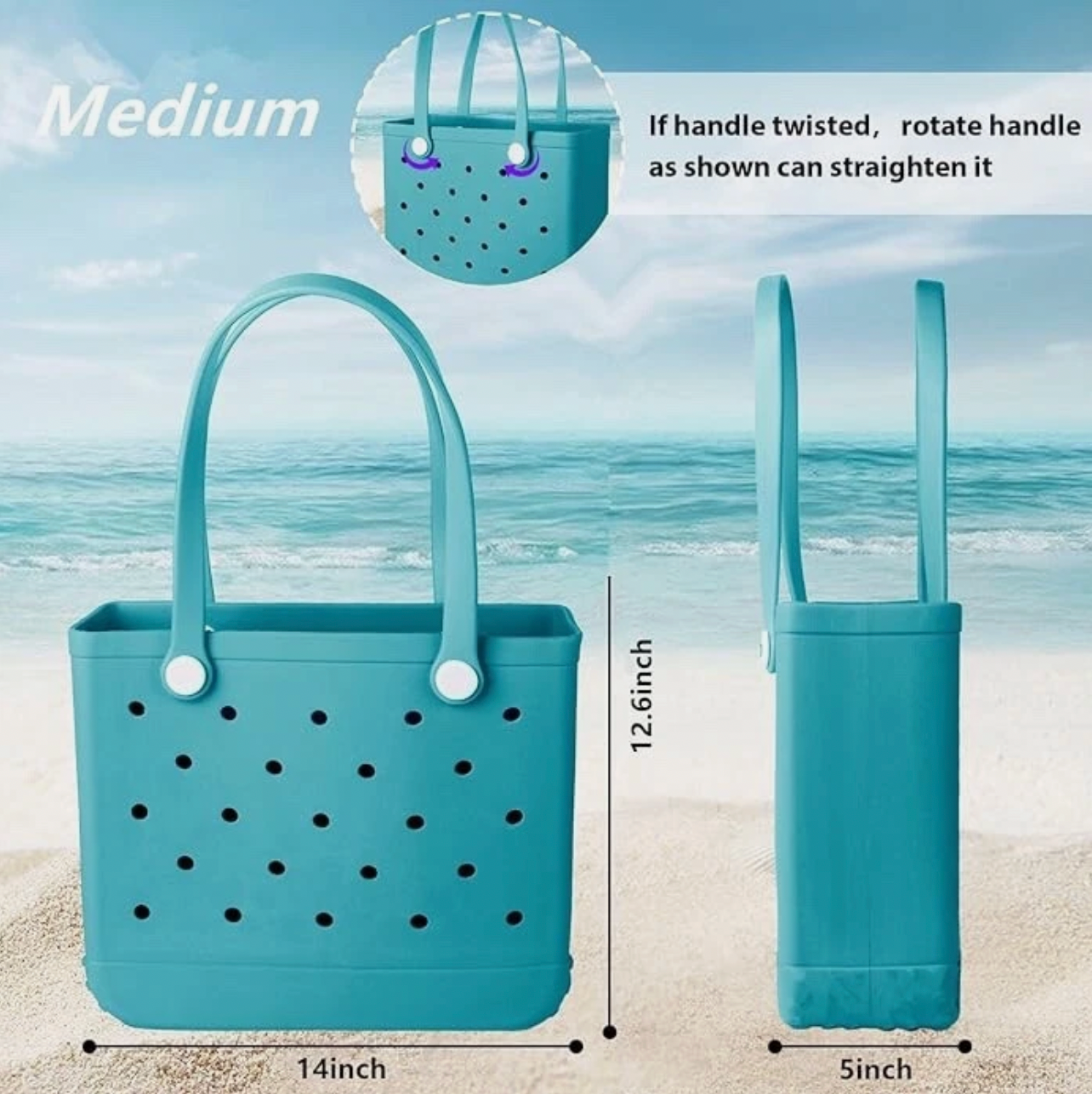 Bolsa de playa impermeable de goma (REF G504)