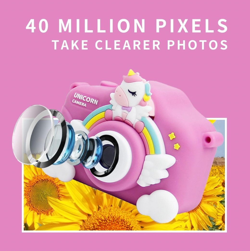 Cámara digital infantil Unicornio rosa (CA136)