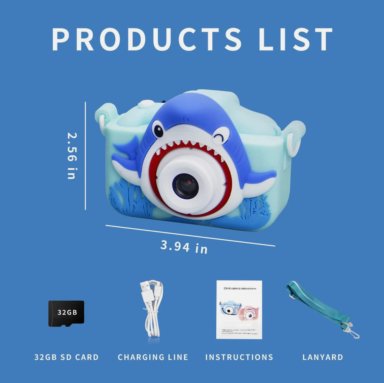 Cámara digital Shark para niños (CA133)