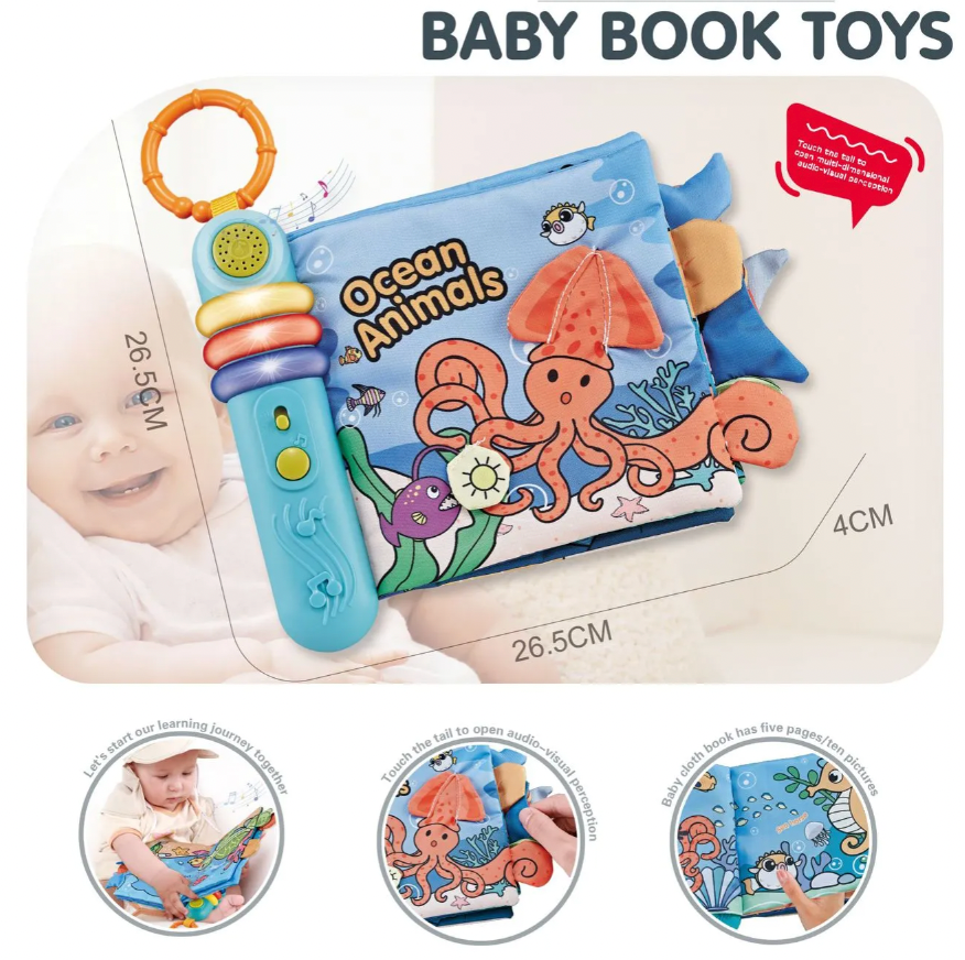 Libro sensorial para bebés: Animales del océano (CA418)