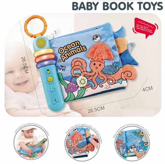Libro sensorial para bebés: Animales del océano (CA418)