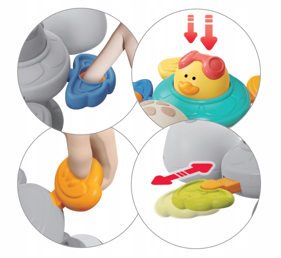 Juguete sensorial de succión con forma de tortuga para bebés y niños pequeños (CA419)