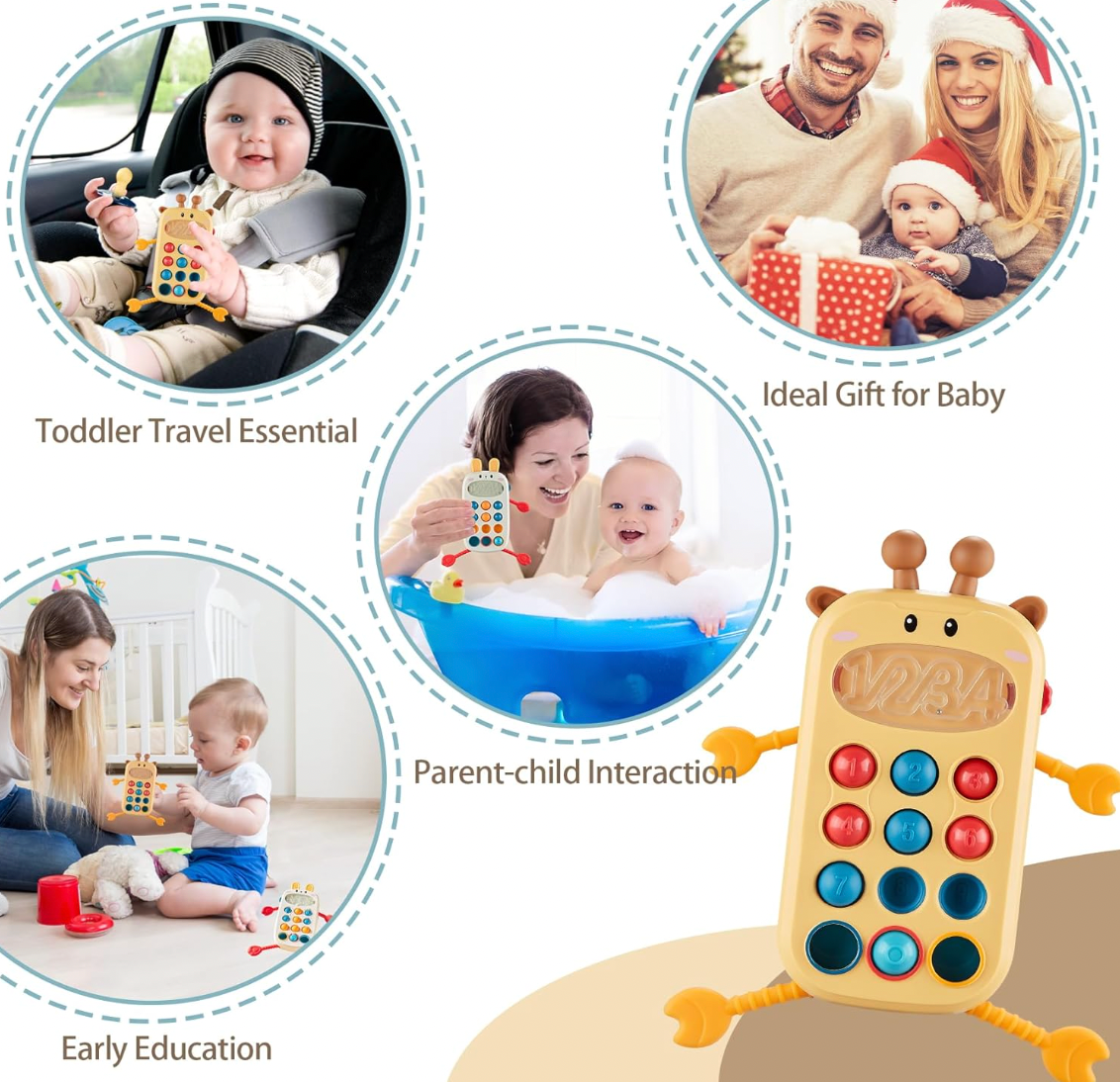 Juguete sensorial para teléfono de bebé con cuerda para tirar (CA421)