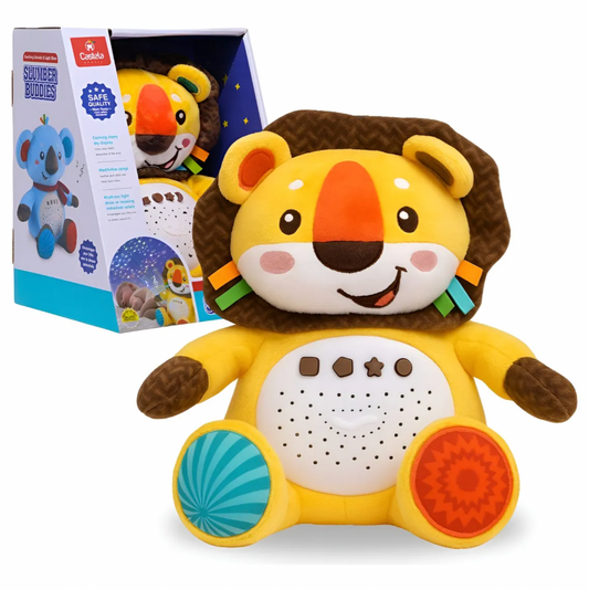 Proyector de león de peluche para dormir con luz y sonido (CA441)