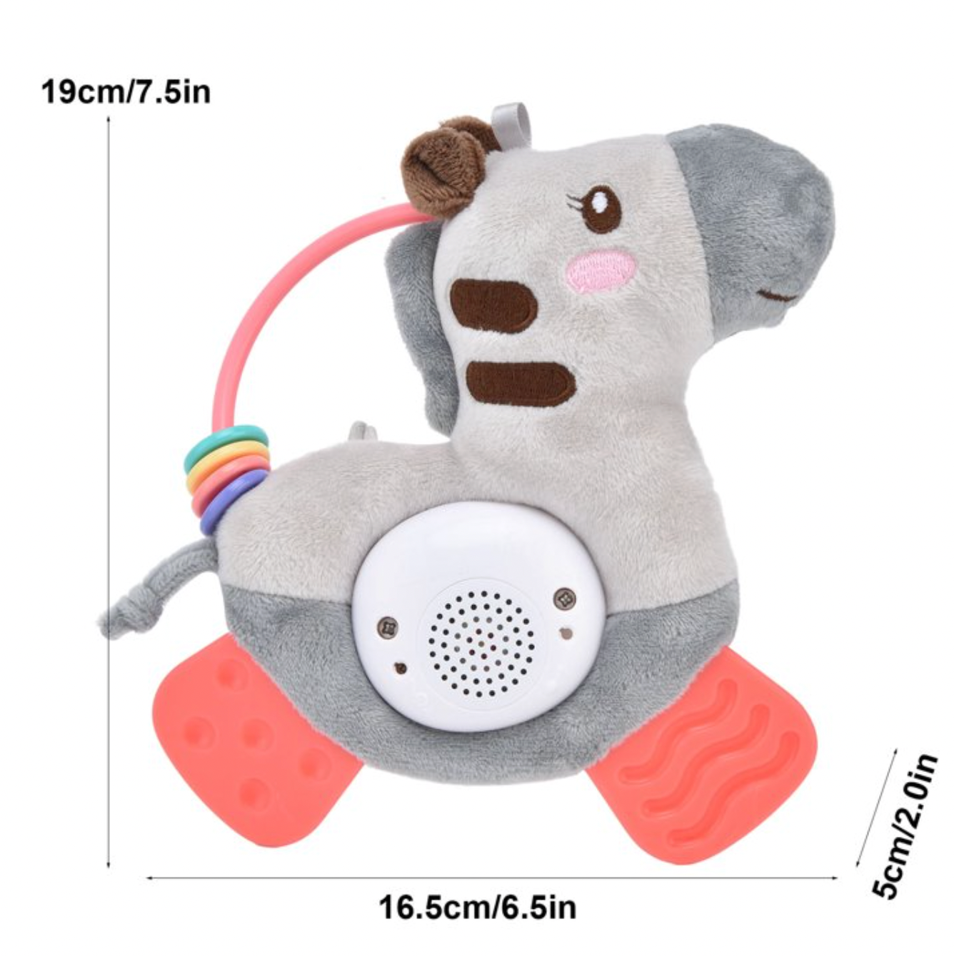 Caballo sensorial de peluche para bebé con música y luz (CA440)