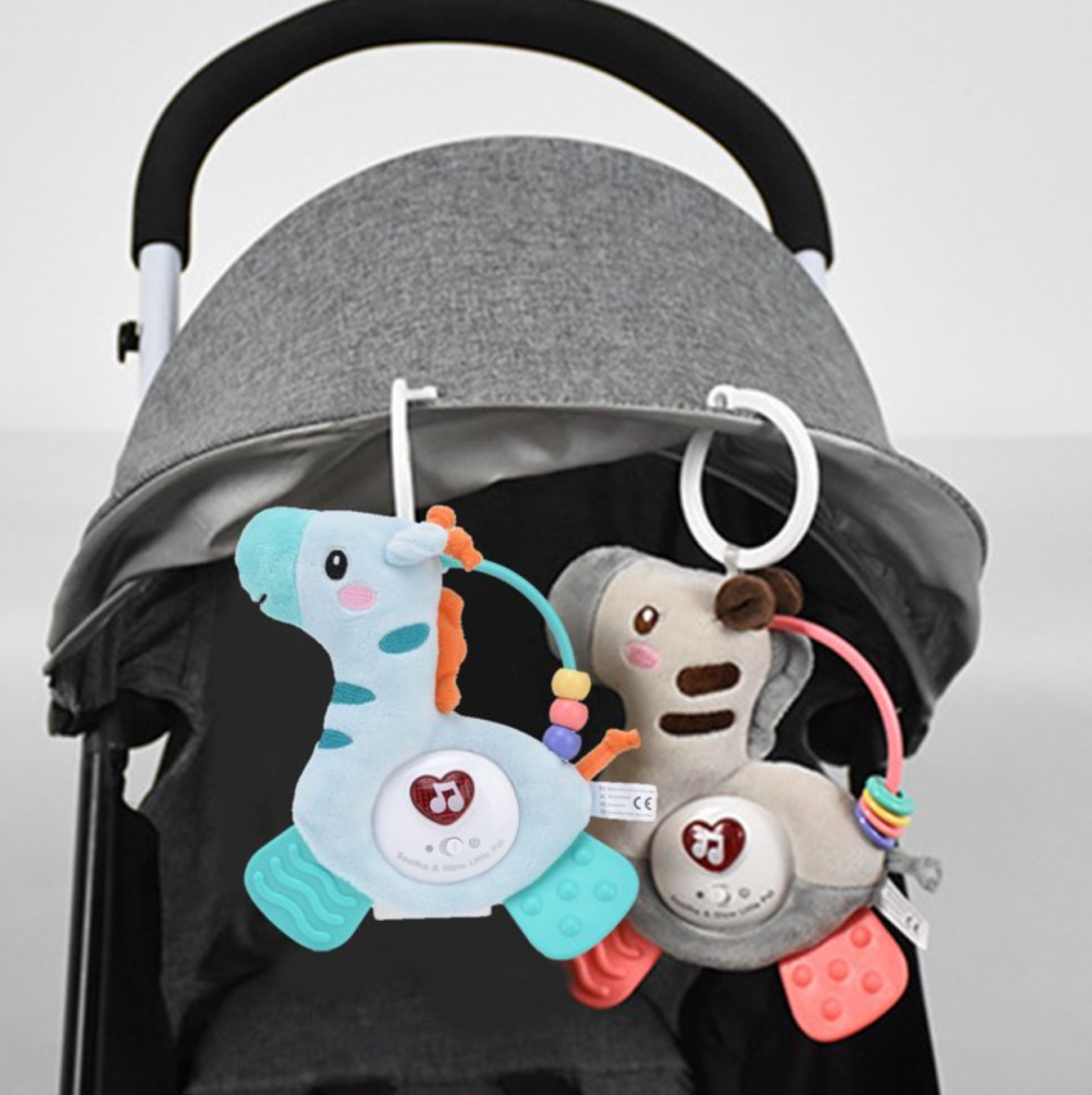 Caballo sensorial de peluche para bebé con música y luz (CA440)