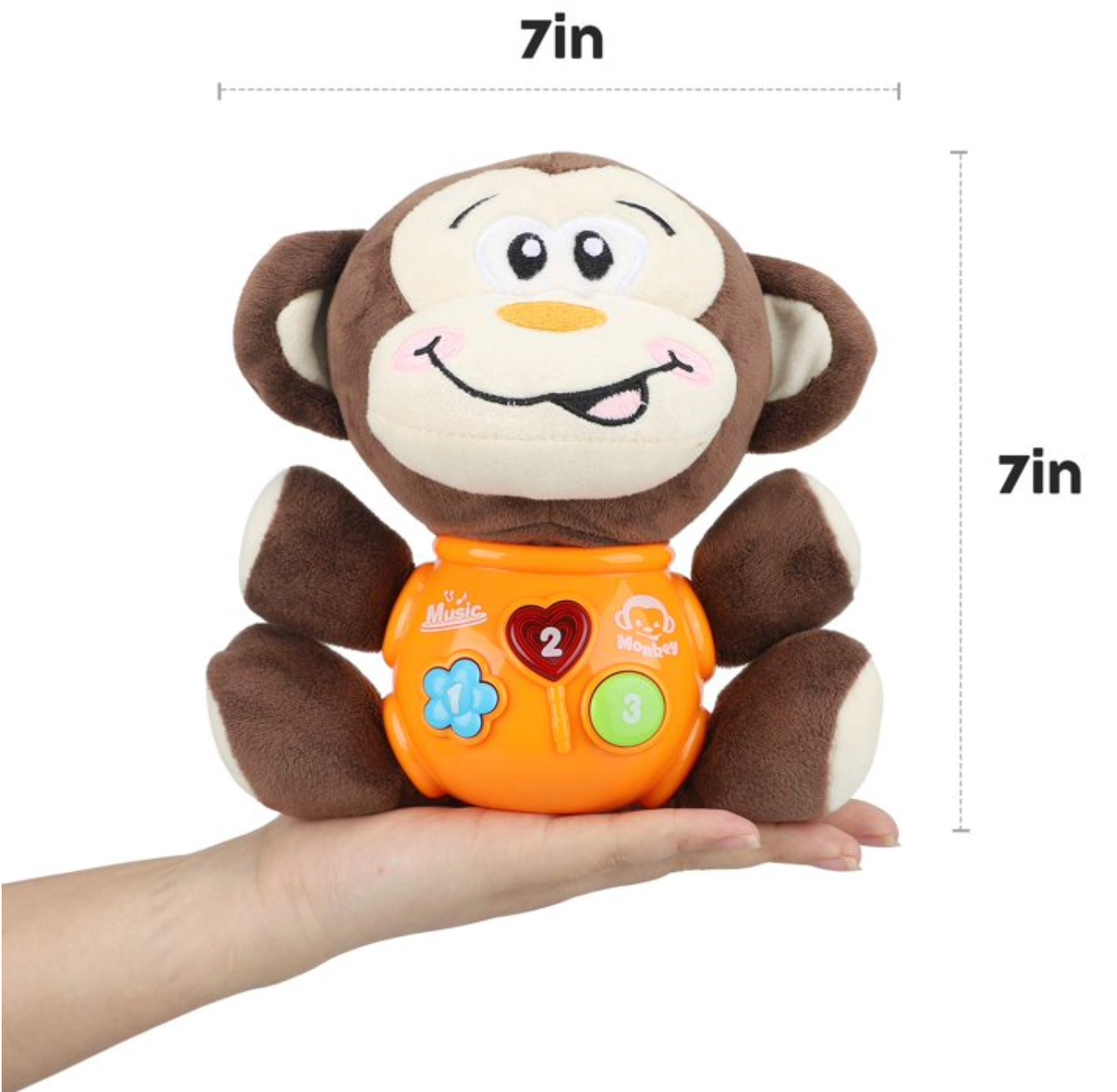 Mono de peluche musical para bebé (CA437)