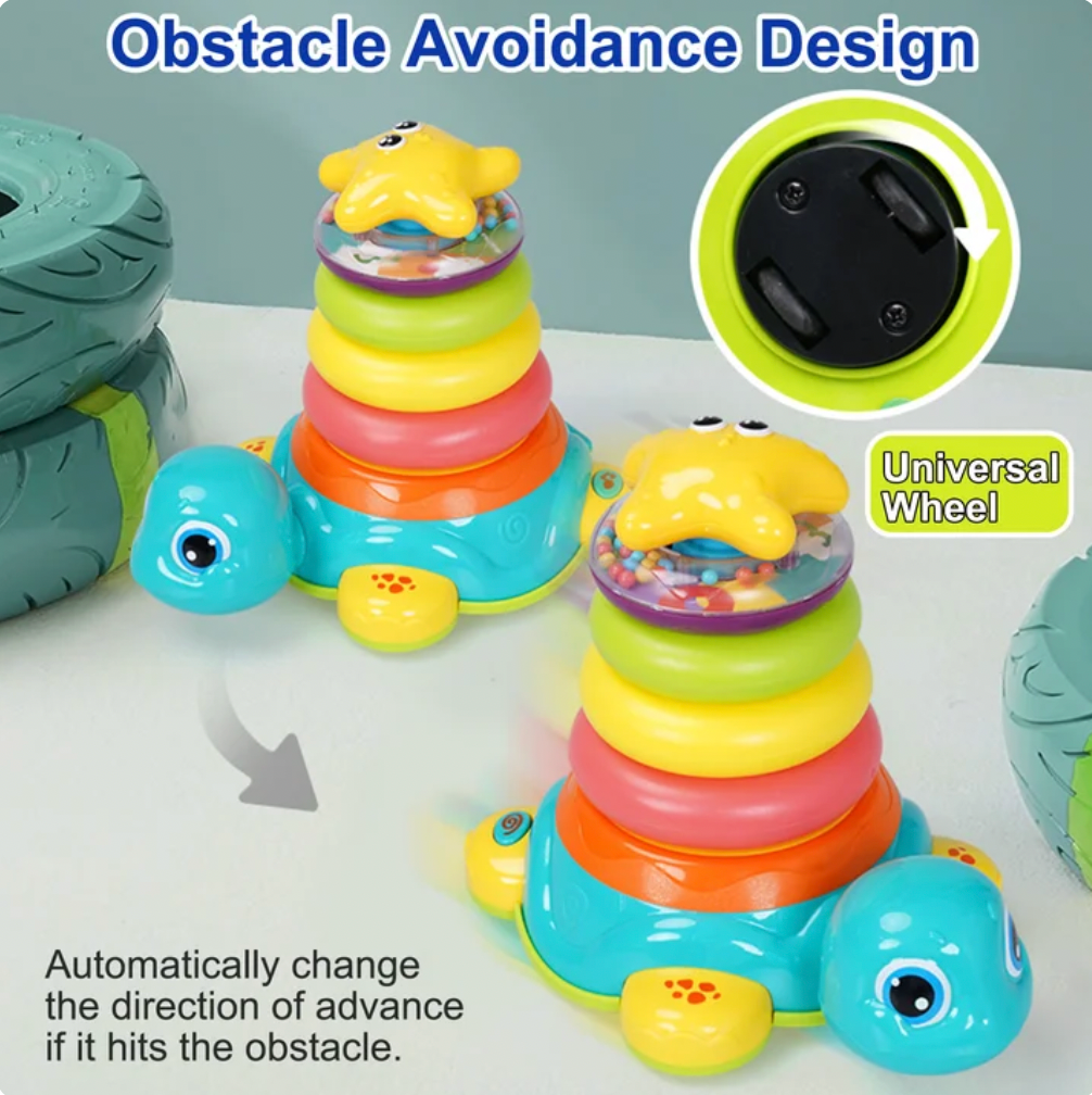 Juguete musical de tortuga apilable Bump Around (CA428)