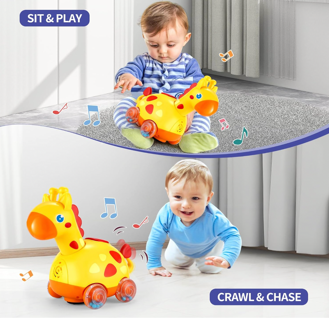 Juguete musical para gatear Bump &amp; Go Jirafa CA426