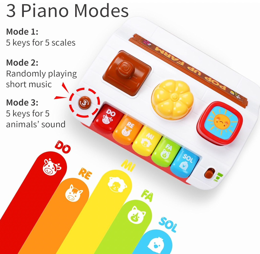 Juguete musical de aprendizaje de granja desplegable CA425