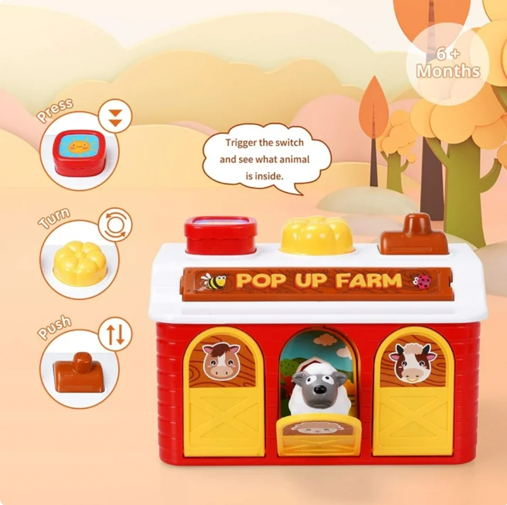 Juguete musical de aprendizaje de granja desplegable CA425