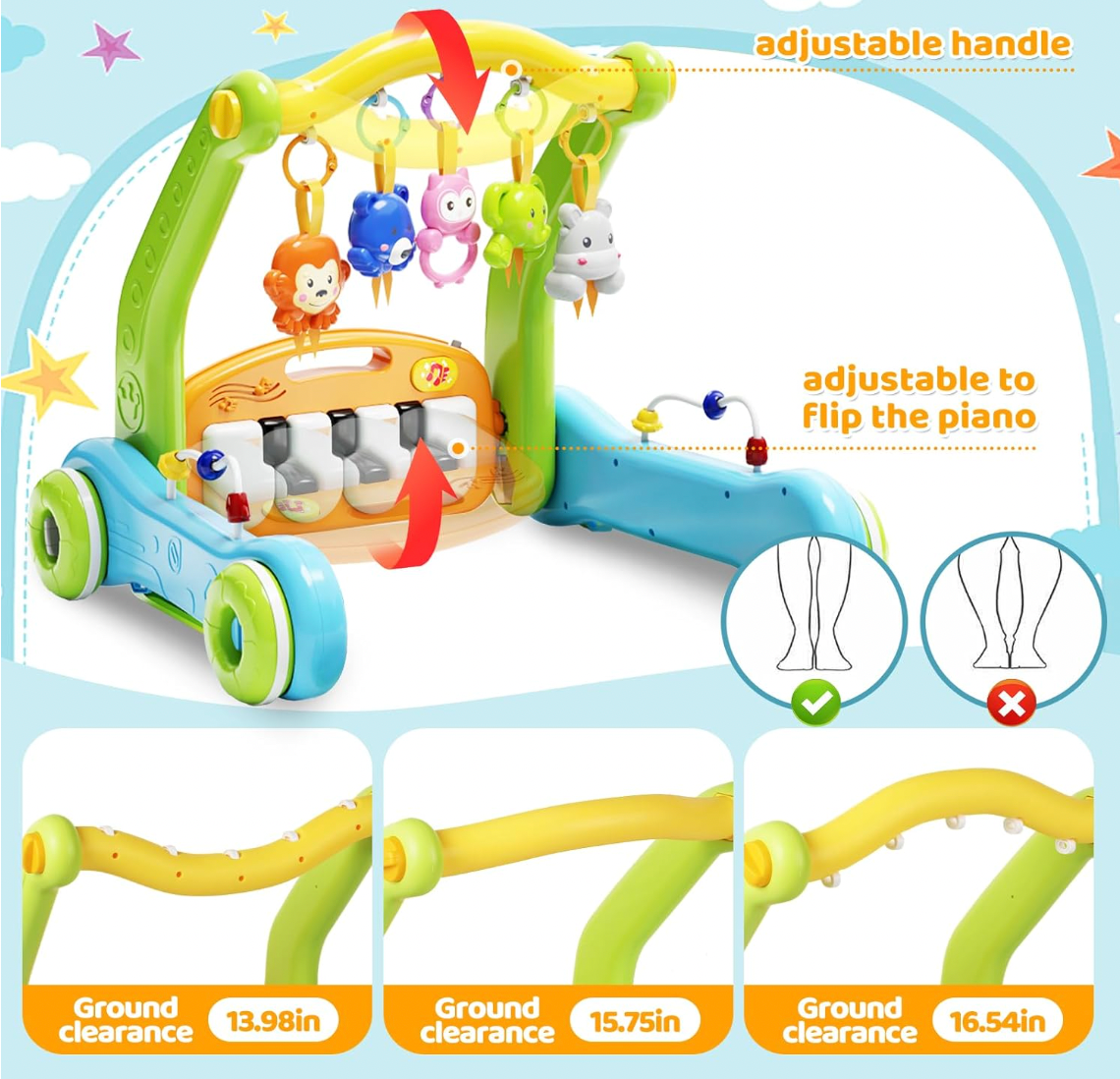 Gimnasio para bebés y andador de aprendizaje (CA424)