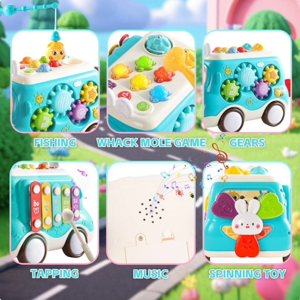 Autobús musical rojo para bebé (CA422)