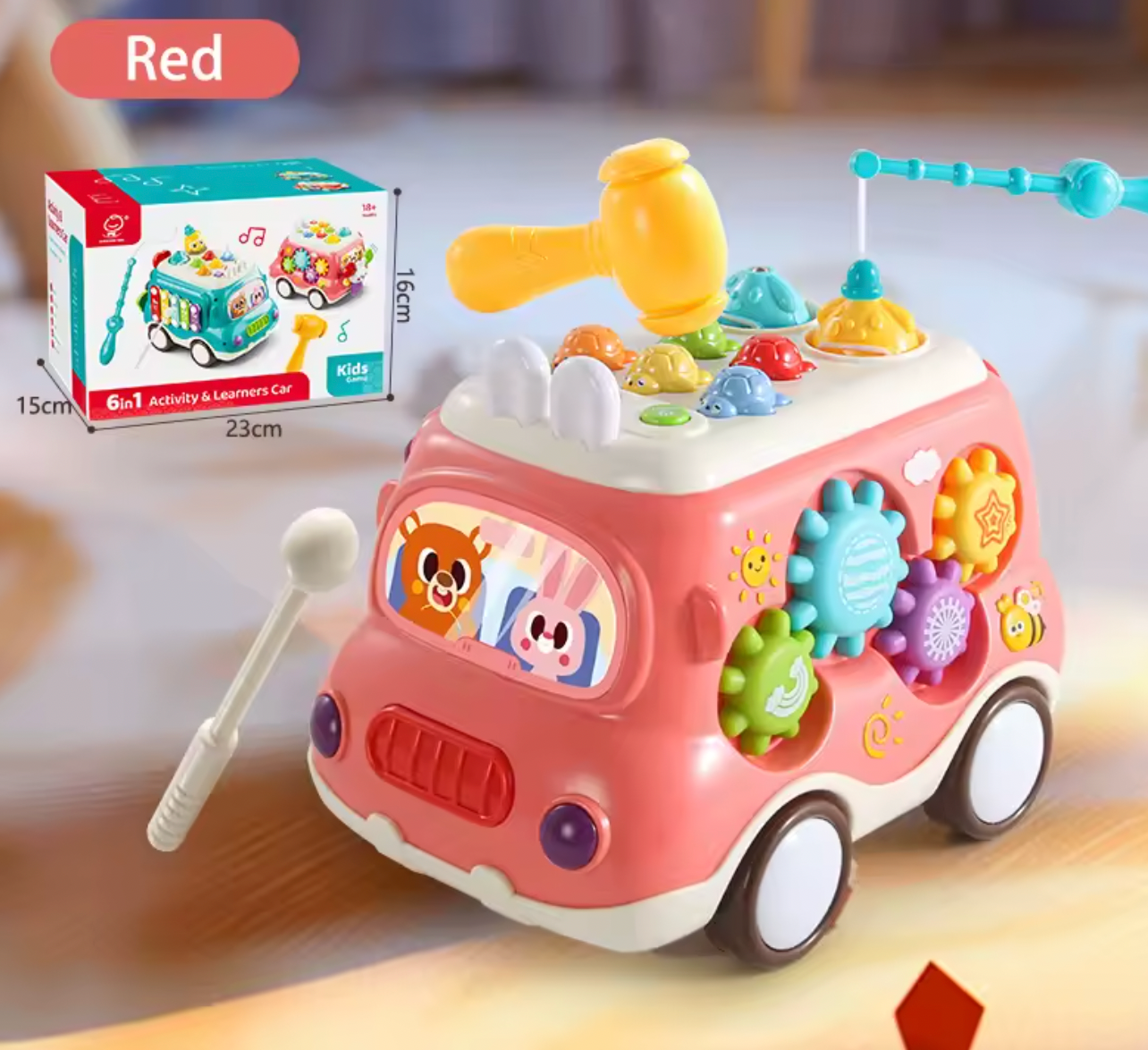 Autobús musical rojo para bebé (CA422)