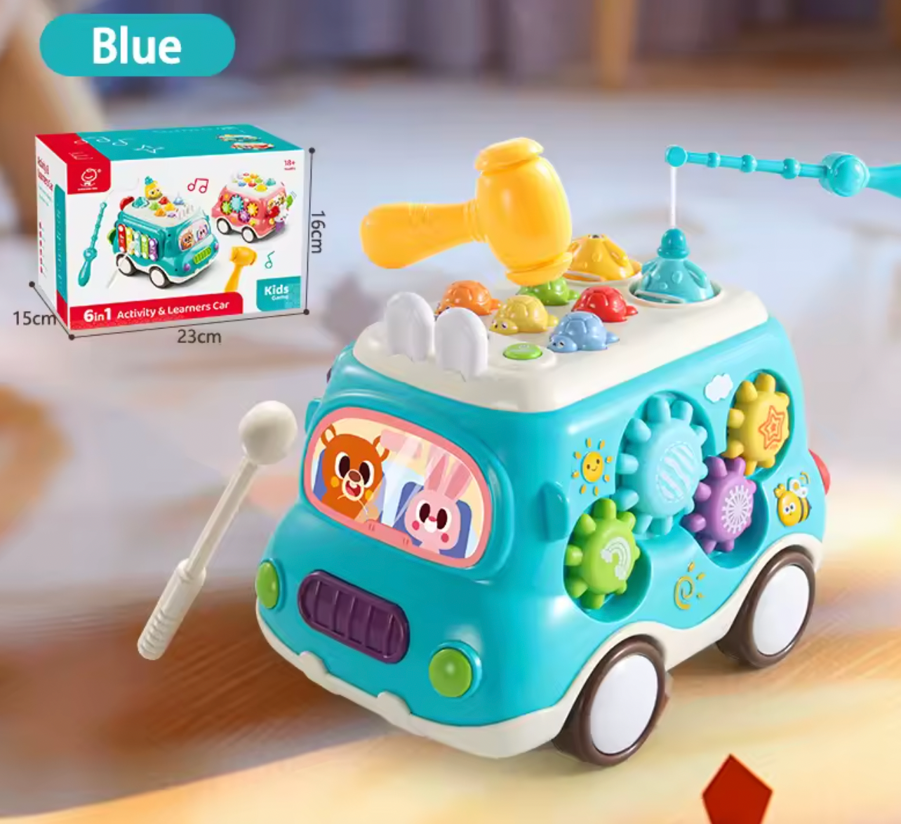 Autobús musical azul para bebé (CA423)