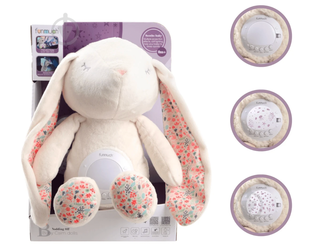 Baby Calming Bunny Musical Night Light & Projector Plush (CA371-1)