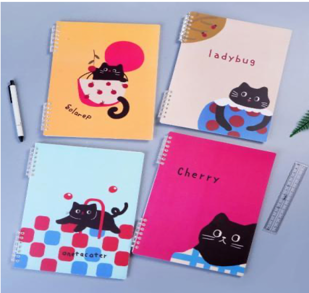 **Cuaderno espiral bonito – Serie de ilustraciones de gatos (HY-90686)