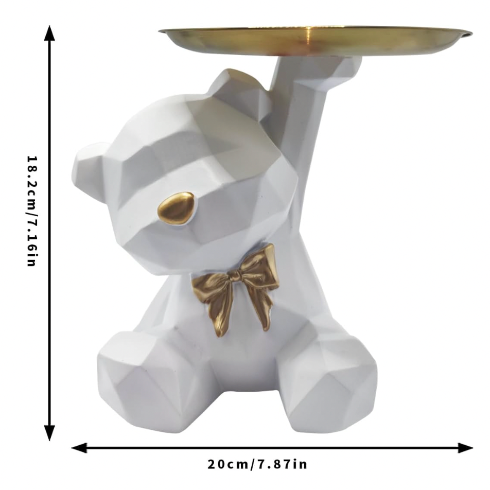 Decorative Geometric Bear Sculpture - CA391