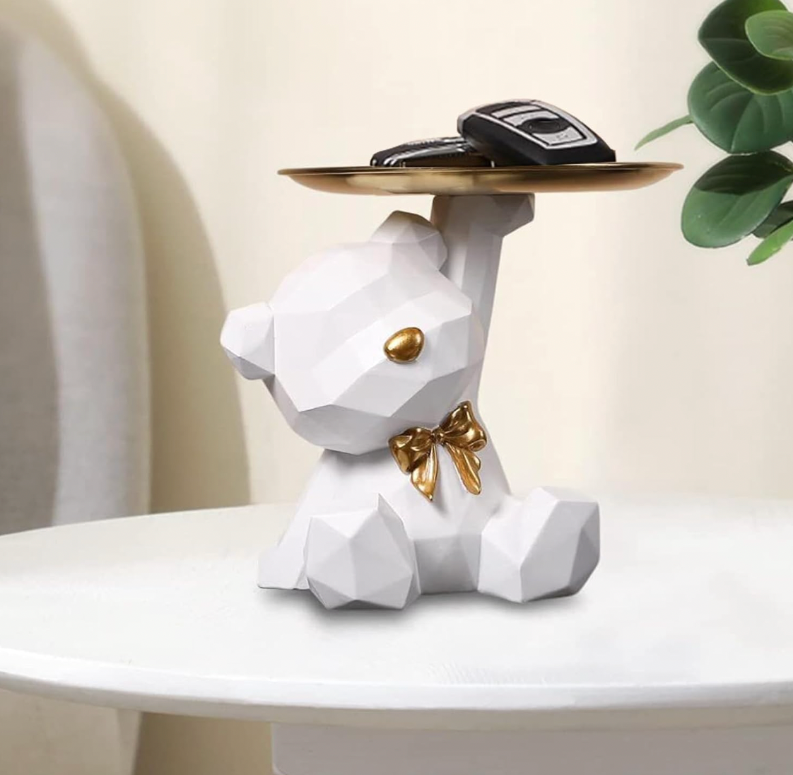 Decorative Geometric Bear Sculpture - CA391