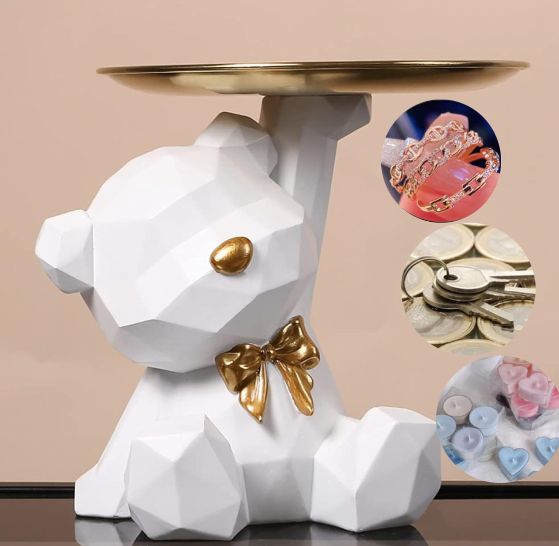 Decorative Geometric Bear Sculpture - CA391