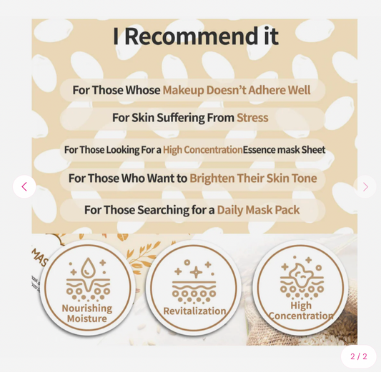 Rice Essence Mask Sheet - ESFOLIO