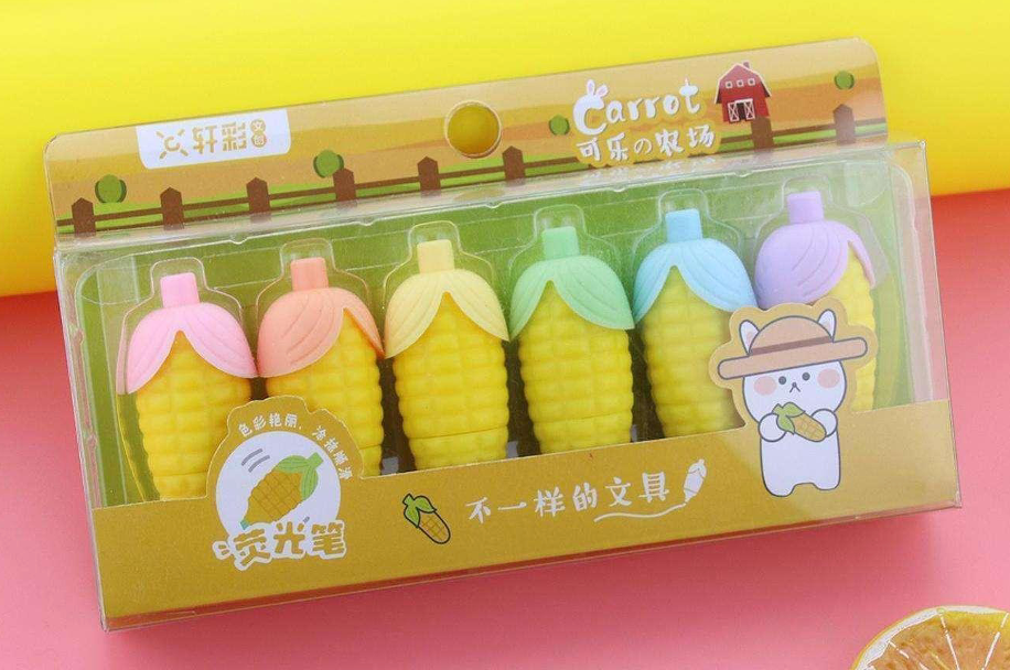 Corn Shape Highlighter x 6 Pcs XC-093