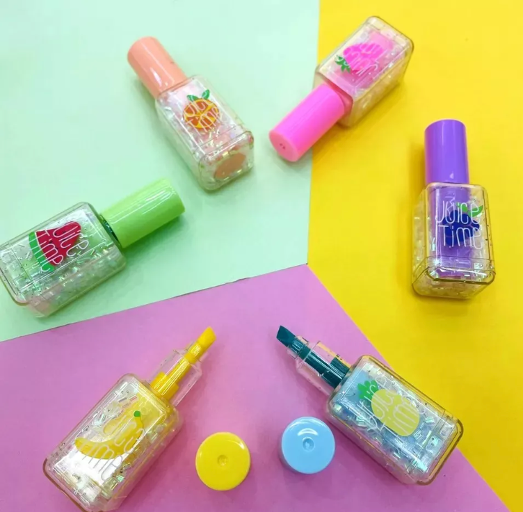 Nail Polish Shape Highlighter 6Pcs XC-010
