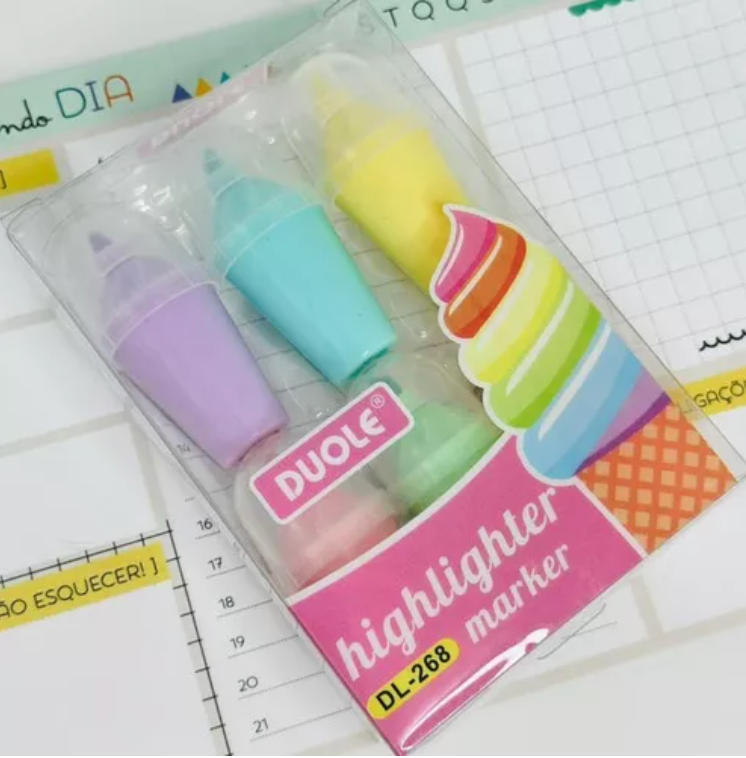 Ice Cream Shape Highlighter x 6 Pcs DL-268