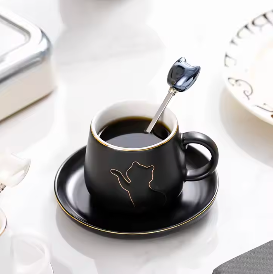 Cat Mug & Plate Set