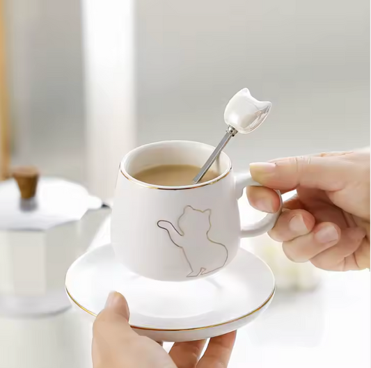 Cat Mug & Plate Set