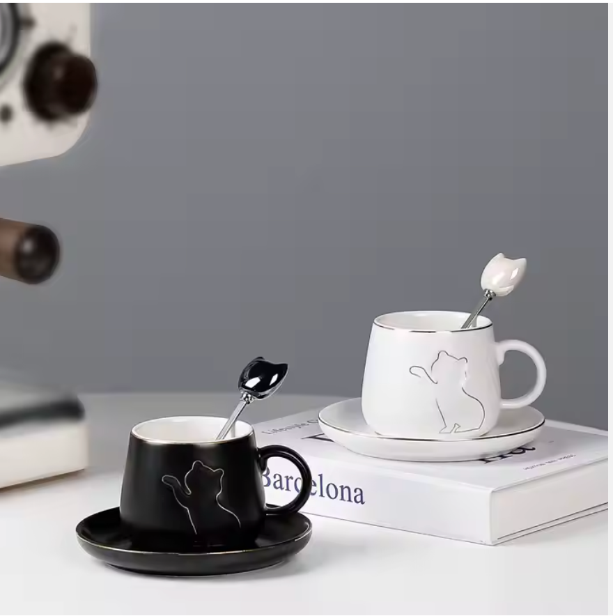 Cat Mug & Plate Set