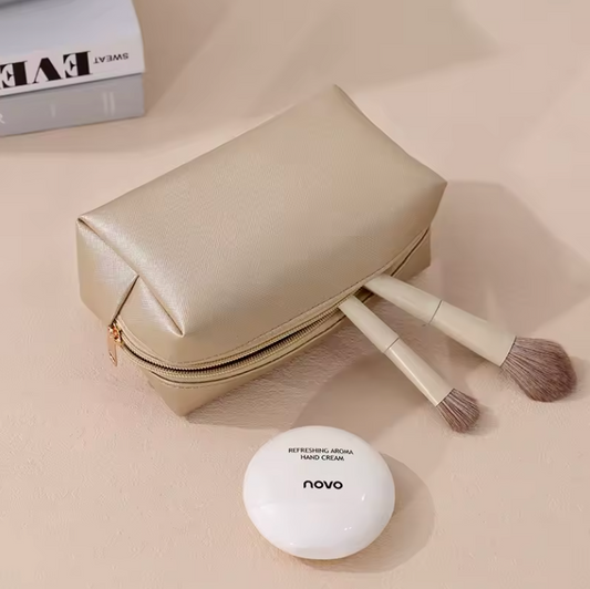 PU Leather Cosmetic Bag – Compact Travel Organizer
