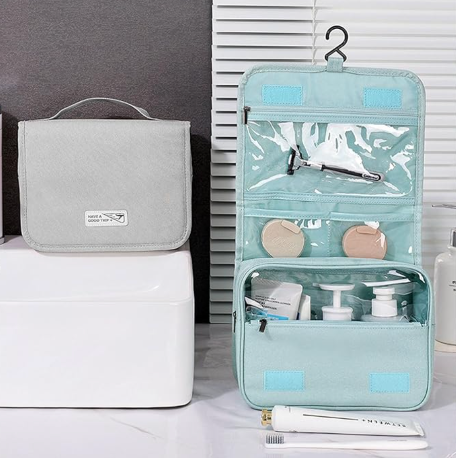 Hanging Toiletry Bag with Detachable Pouch