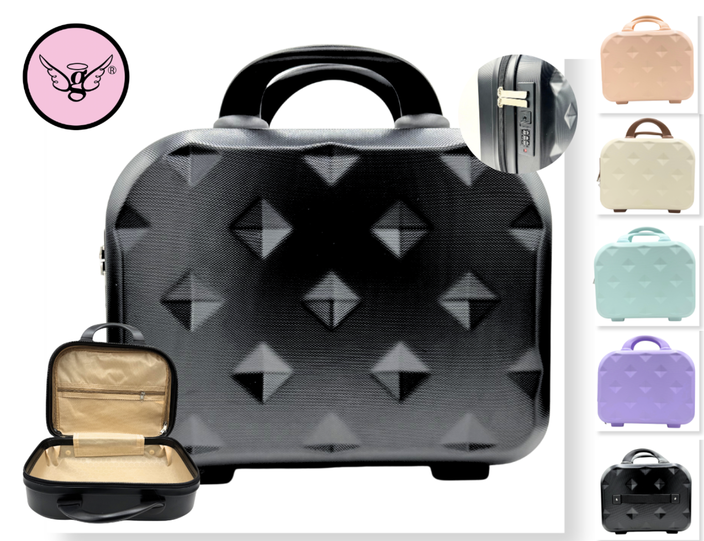 Travel Vanity Case - Dimond Shapes